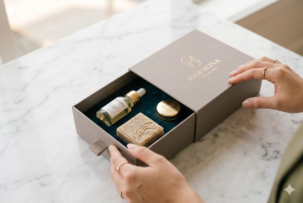 Premium luxury sliding drawer gift box smoothly opening to reveal the gift