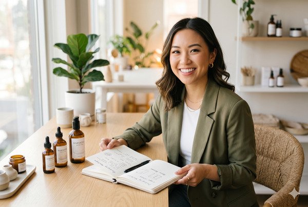 DTC skincare founder beginning her custom packaging journey with zero design files
